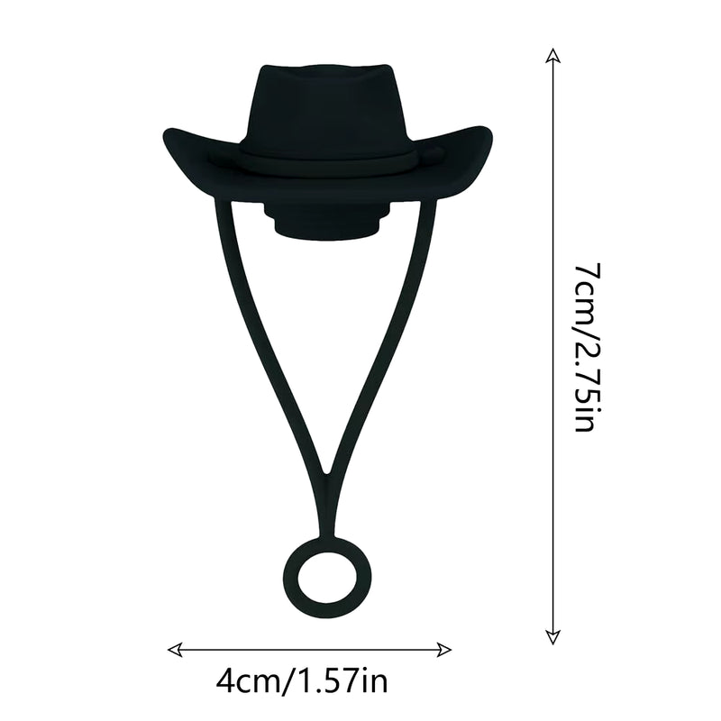 Silicone Cowboy Hat Straw Covers Caps Compatible with Stanleys Cup 30 40 Oz Tumbler Cute Funny Drinking Straw Tip Decoration