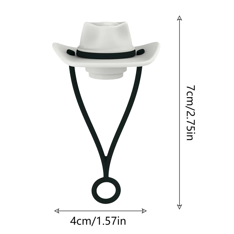 Silicone Cowboy Hat Straw Covers Caps Compatible with Stanleys Cup 30 40 Oz Tumbler Cute Funny Drinking Straw Tip Decoration