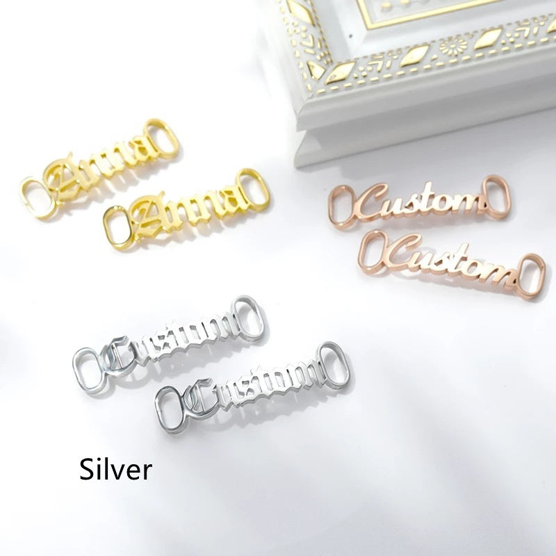 Casual Shoes Sneakers Stainless Steel Custom Name Buckle